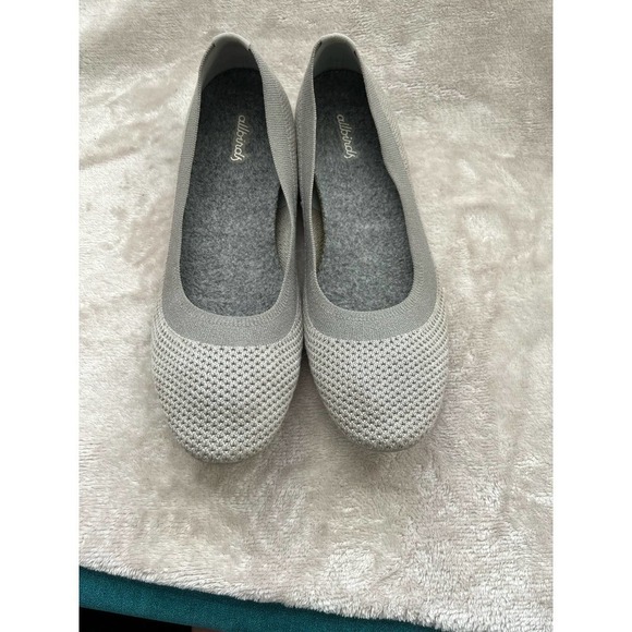allbirds Shoes - Women's Allbirds Tree Breezers Natural Fiber Slip On Ballet Flats Gray Size 10